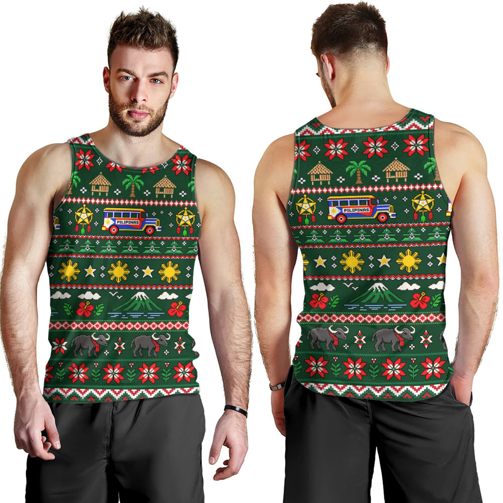Philippines Filipinos Tank Top Maligayang Pasko Pattern Style