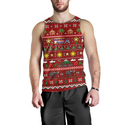 Philippines Filipinos Tank Top Maligayang Pasko Pattern Style