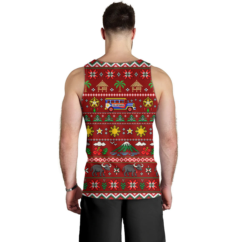 Philippines Filipinos Tank Top Maligayang Pasko Pattern Style