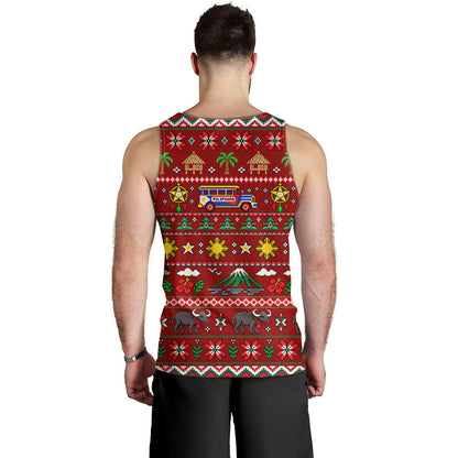 Philippines Filipinos Tank Top Maligayang Pasko Pattern Style