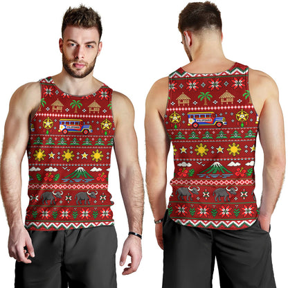 Philippines Filipinos Tank Top Maligayang Pasko Pattern Style