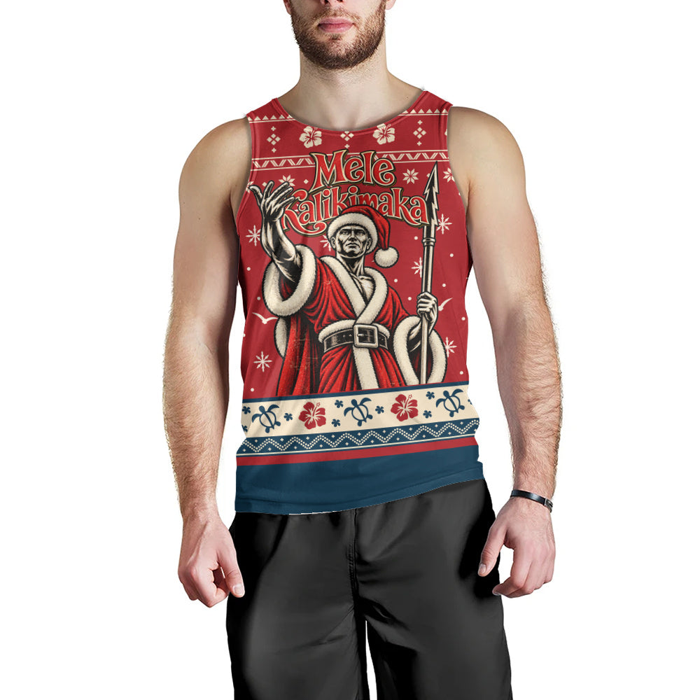 Hawaii Tank Top Ugly Christmas Mele Kalikimaka King Kamehameha