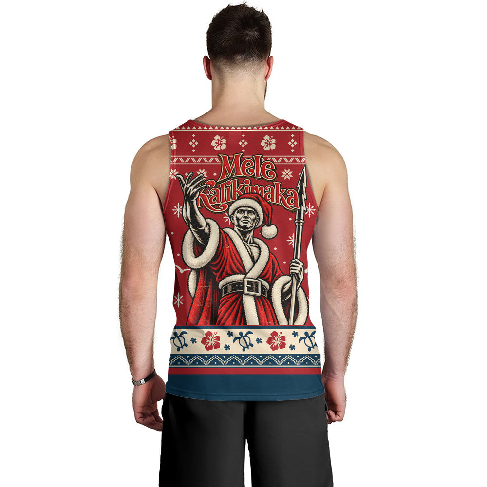 Hawaii Tank Top Ugly Christmas Mele Kalikimaka King Kamehameha
