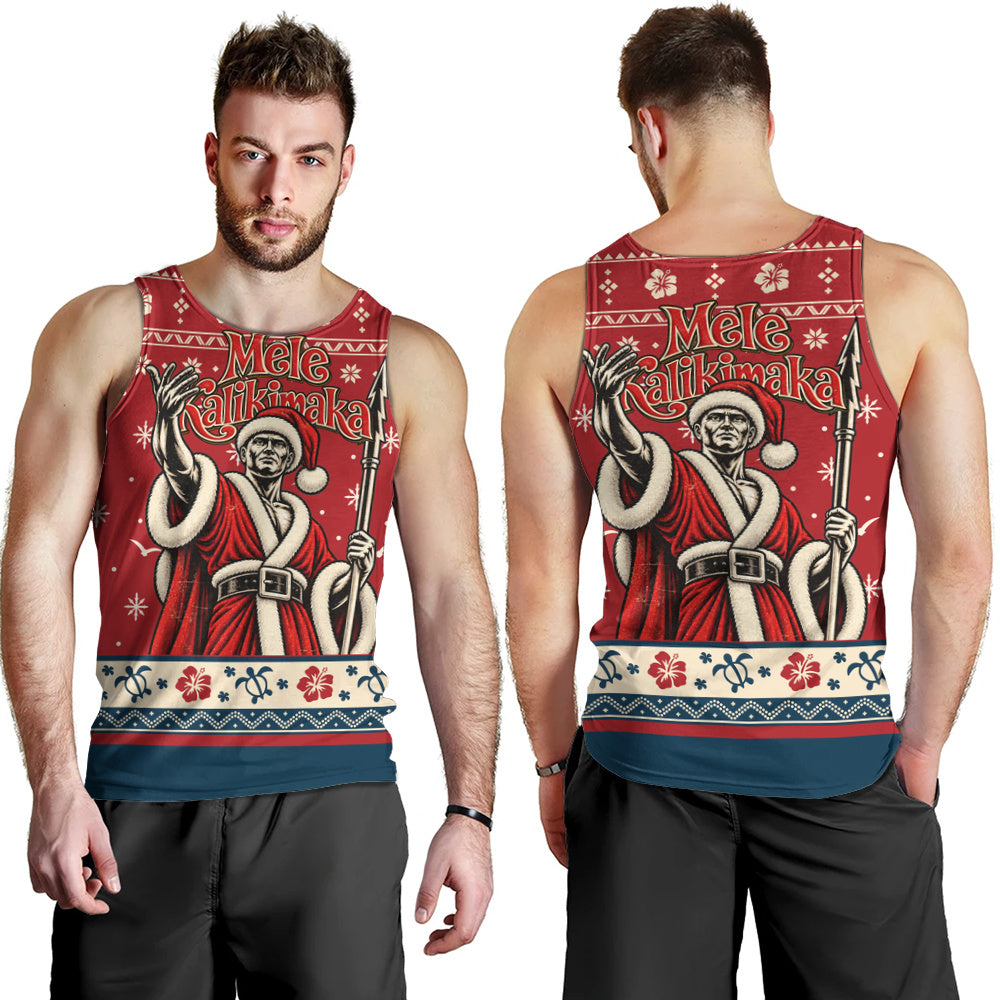 Hawaii Tank Top Ugly Christmas Mele Kalikimaka King Kamehameha