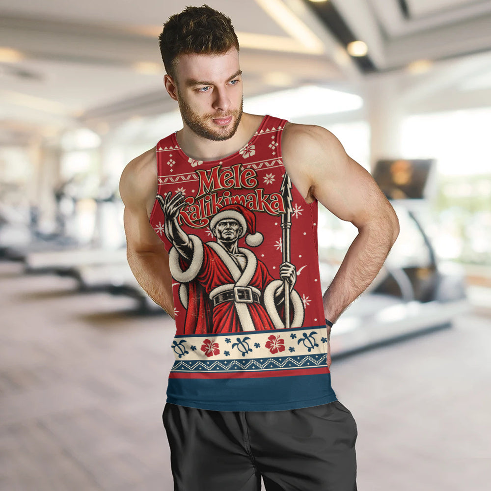Hawaii Tank Top Ugly Christmas Mele Kalikimaka King Kamehameha