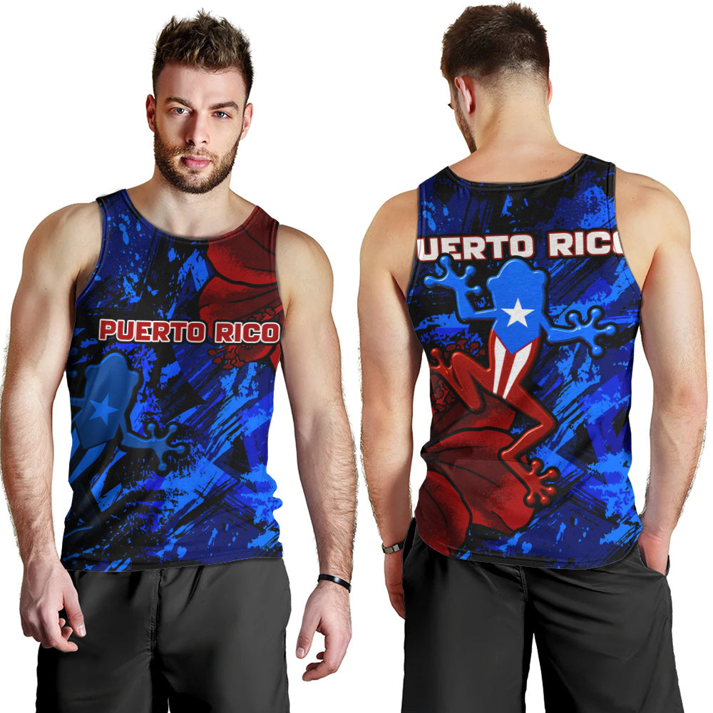 Puerto Rico Tank Top Coqui Frog Flag Hibiscus Tropical Floral Pride