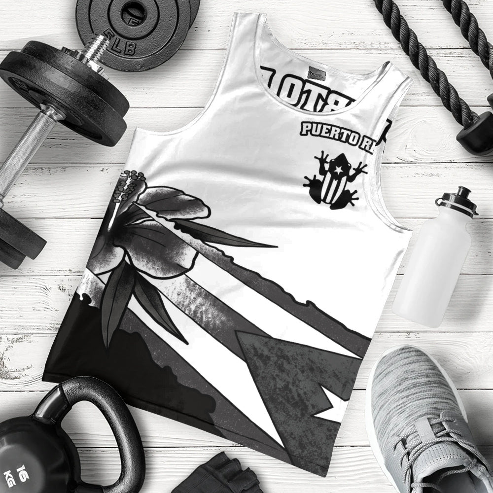 Puerto Rico Tank Top Coqui Frog Puerto Rican Flag Tropical Floral Boricua Pride