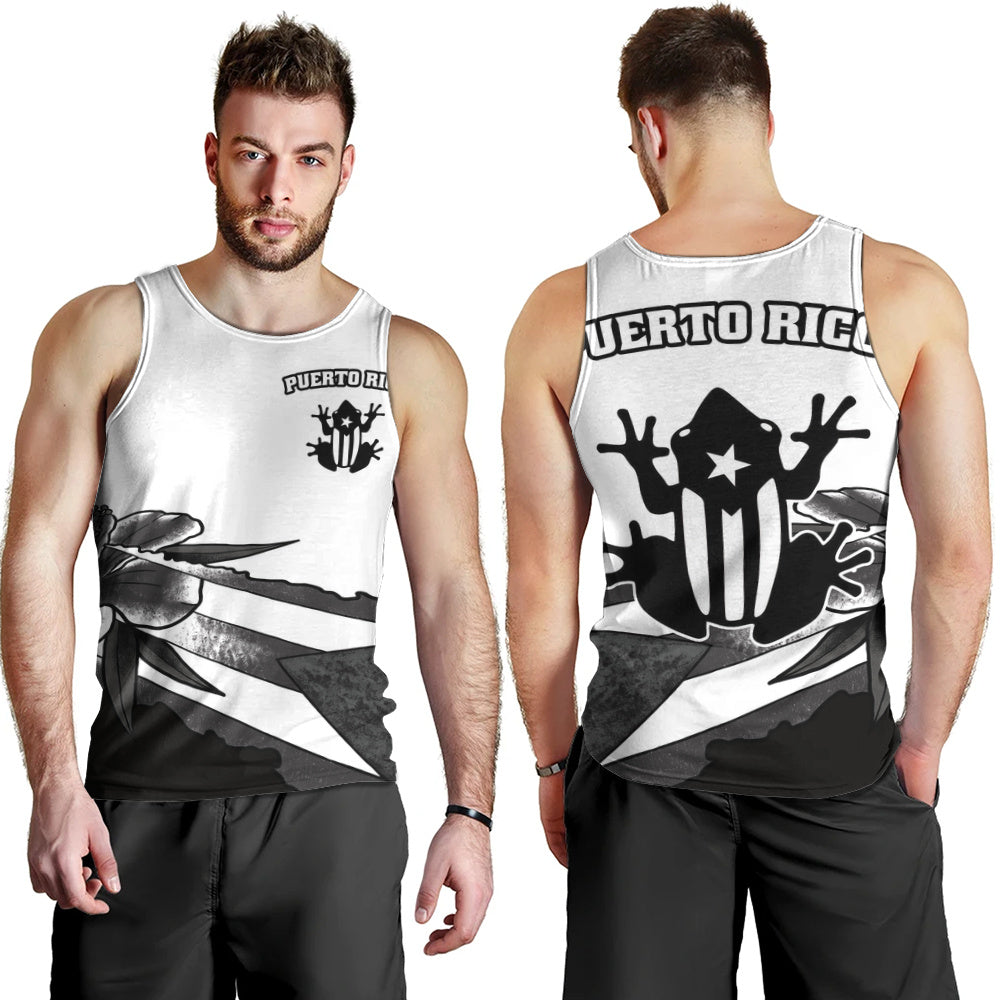 Puerto Rico Tank Top Coqui Frog Puerto Rican Flag Tropical Floral Boricua Pride