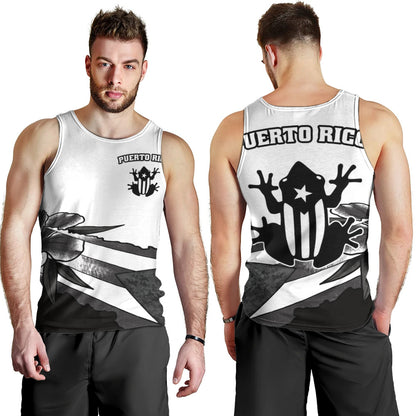 Puerto Rico Tank Top Coqui Frog Puerto Rican Flag Tropical Floral Boricua Pride