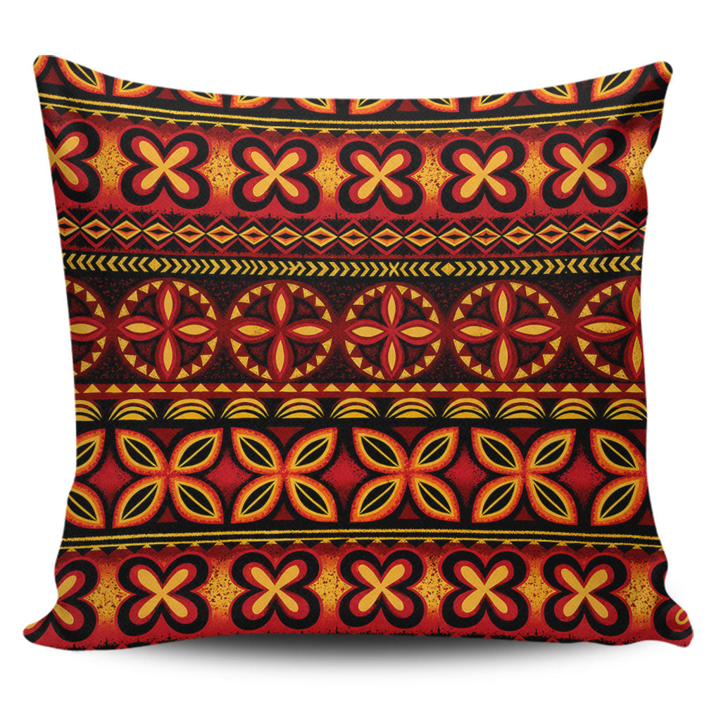 Tonga Pillow Cases Ngatu Tapa Tribal Pattern