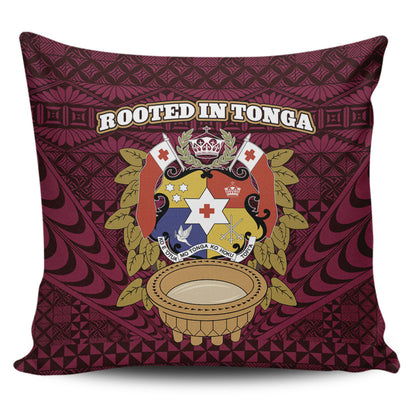 Tonga Pillow Cases Rooted In Tonga Coat Of Arms Kava Bowl Ngatu Style