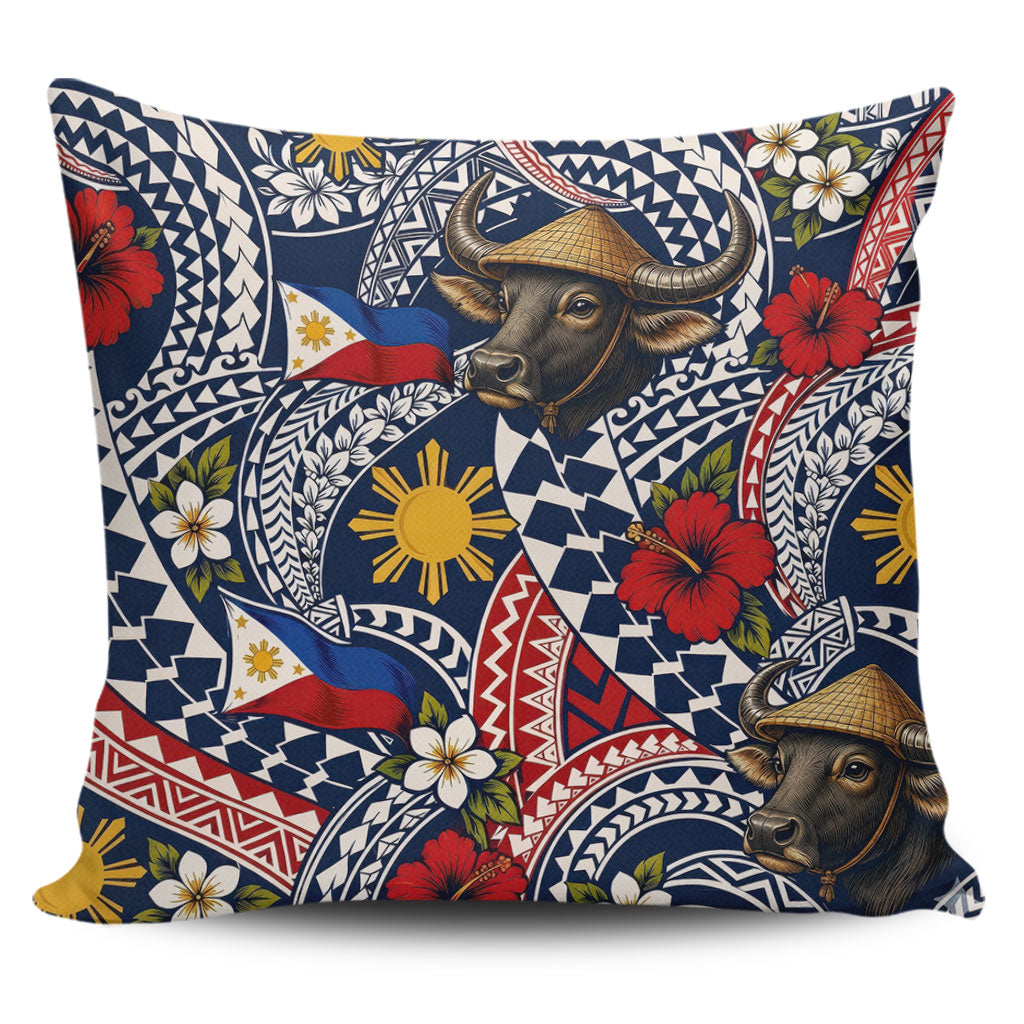 Philippines Filipinos Pillow Cases Carabao Sun Flag Floral Tribal Style