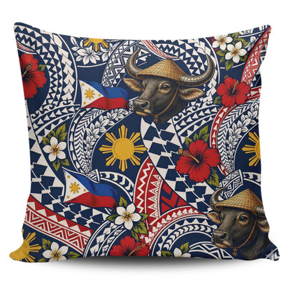 Philippines Filipinos Pillow Cases Carabao Sun Flag Floral Tribal Style