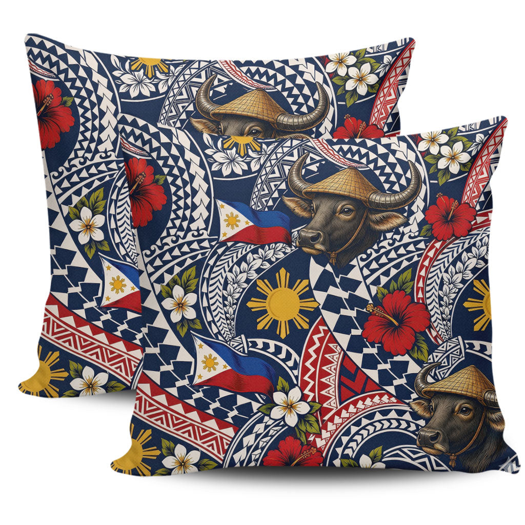 Philippines Filipinos Pillow Cases Carabao Sun Flag Floral Tribal Style