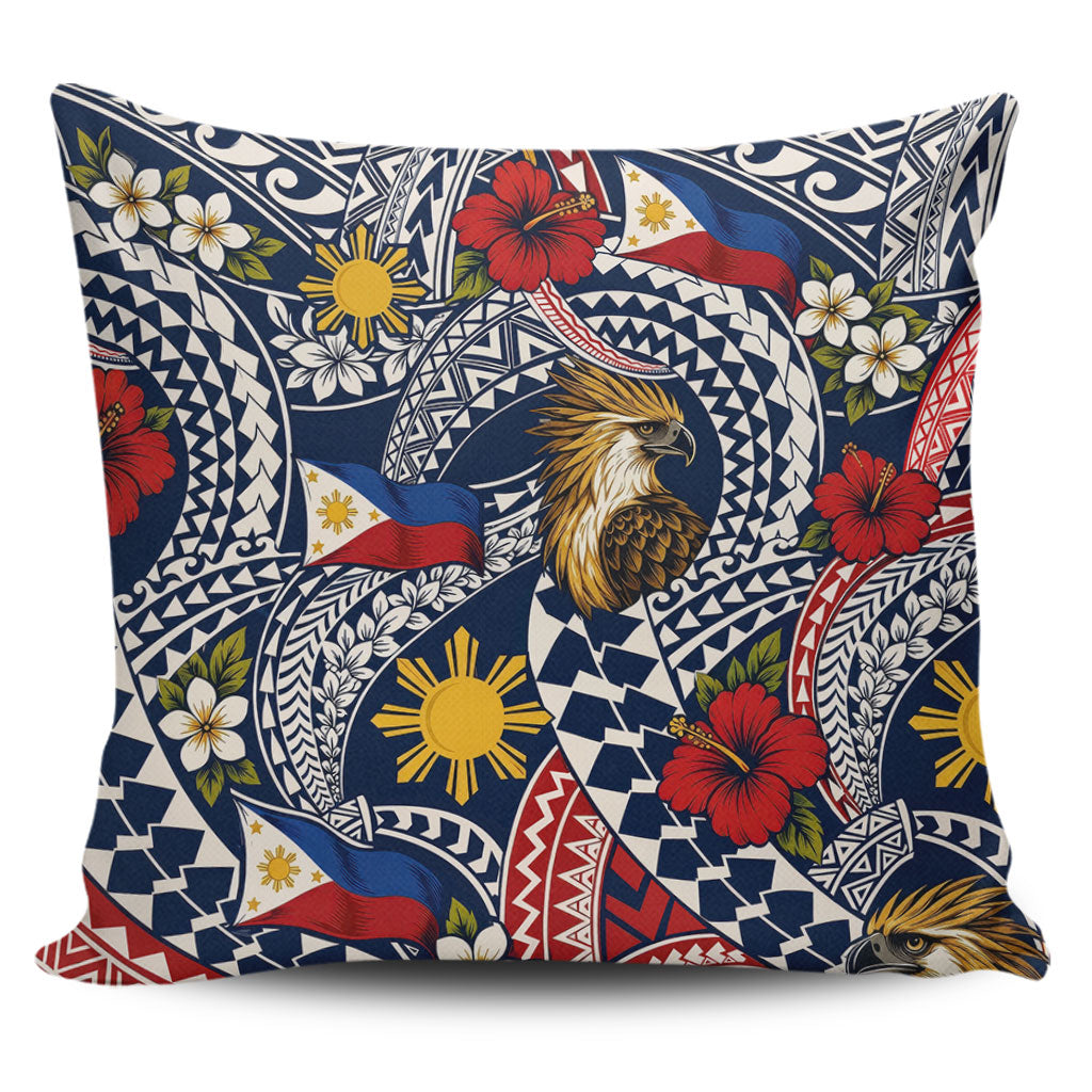Philippines Filipinos Pillow Cases Eagle Sun Flag Floral Tribal Style