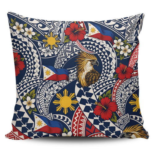Philippines Filipinos Pillow Cases Eagle Sun Flag Floral Tribal Style