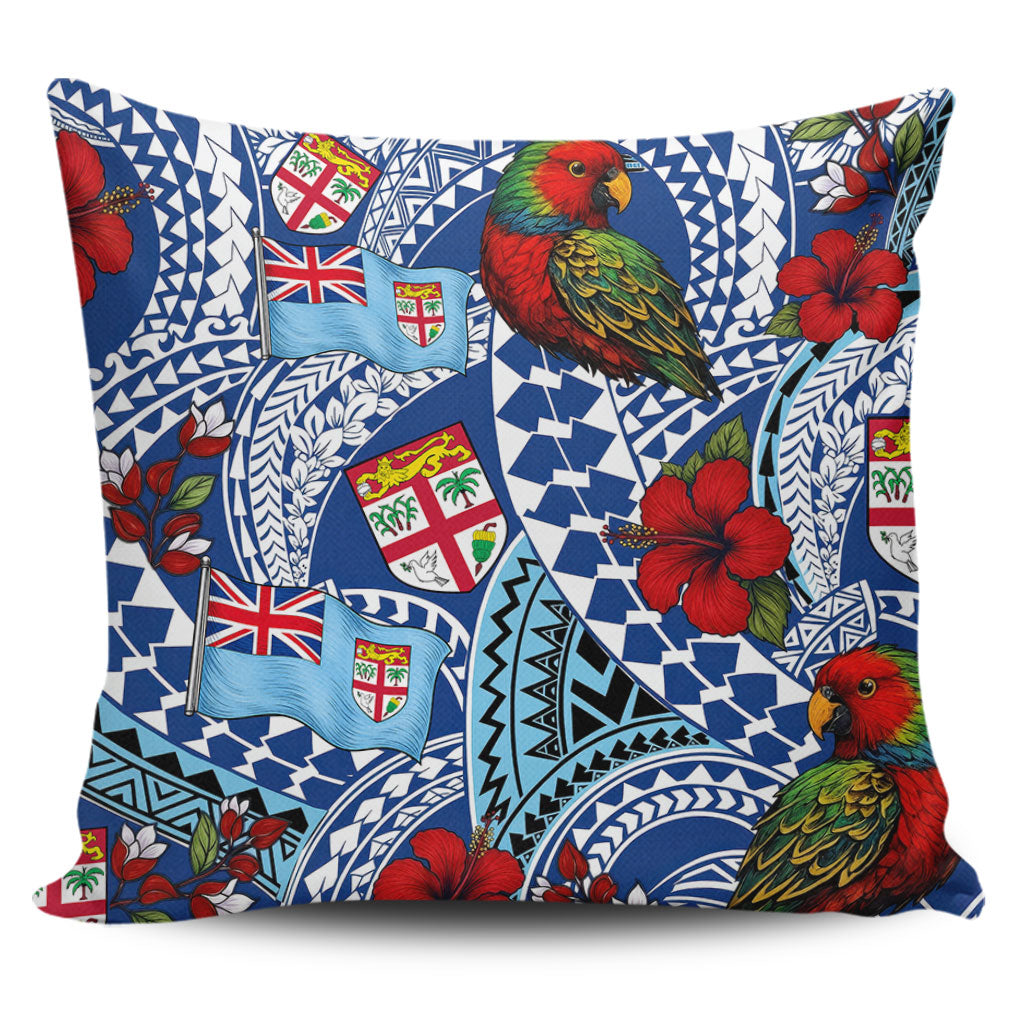 Fiji Pillow Cases Kula Parrot Flag Hibiscus Tribal Style