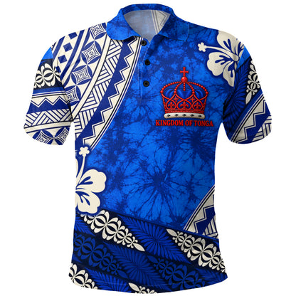 Tonga Polo Shirt Kingdom Crown Polynesian Floral Pride