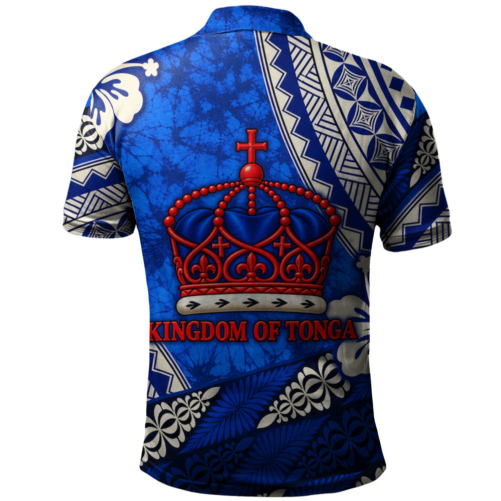 Tonga Polo Shirt Kingdom Crown Polynesian Floral Pride