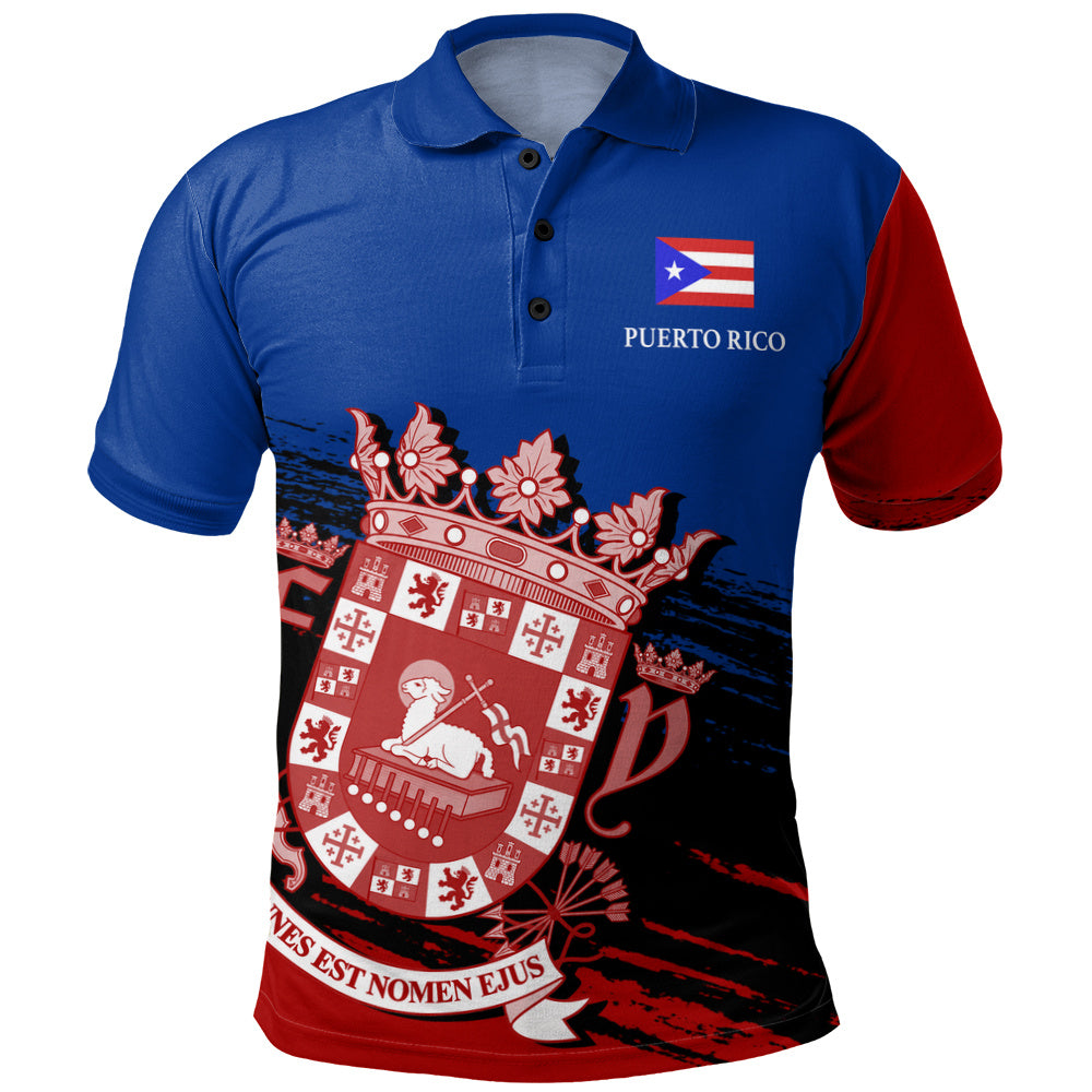 Puerto Rico Polo Shirt Coat Of Arms Pride Style