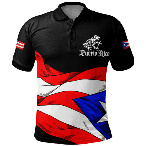 Puerto Rico Polo Shirt Coqui Flag Boricua Heritage