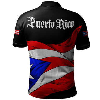 Puerto Rico Polo Shirt Coqui Flag Boricua Heritage