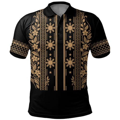 Philippines Filipinos Polo Shirt Sampaguita With Eagle Sun Filipino Heritage