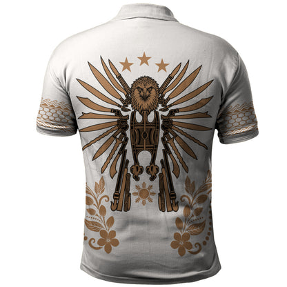 Philippines Filipinos Polo Shirt Sampaguita With Eagle Sun Filipino Heritage