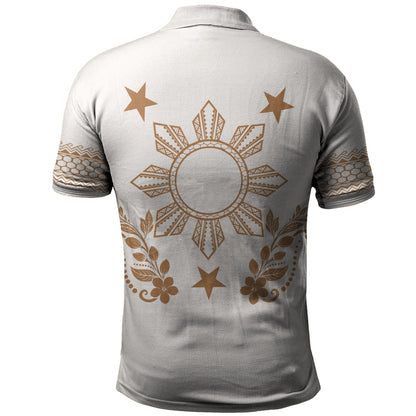 Philippines Filipinos Polo Shirt Sampaguita Sun Filipino Heritage