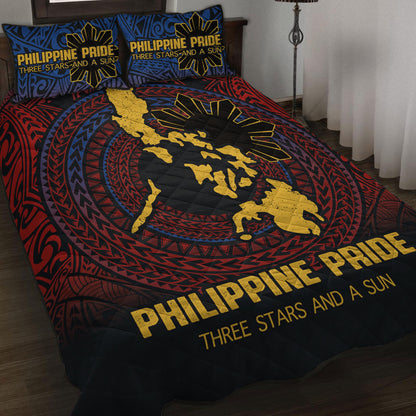 Philippines Filipinos Quilt Bed Set Philippine Pride Three Stars and A Sun