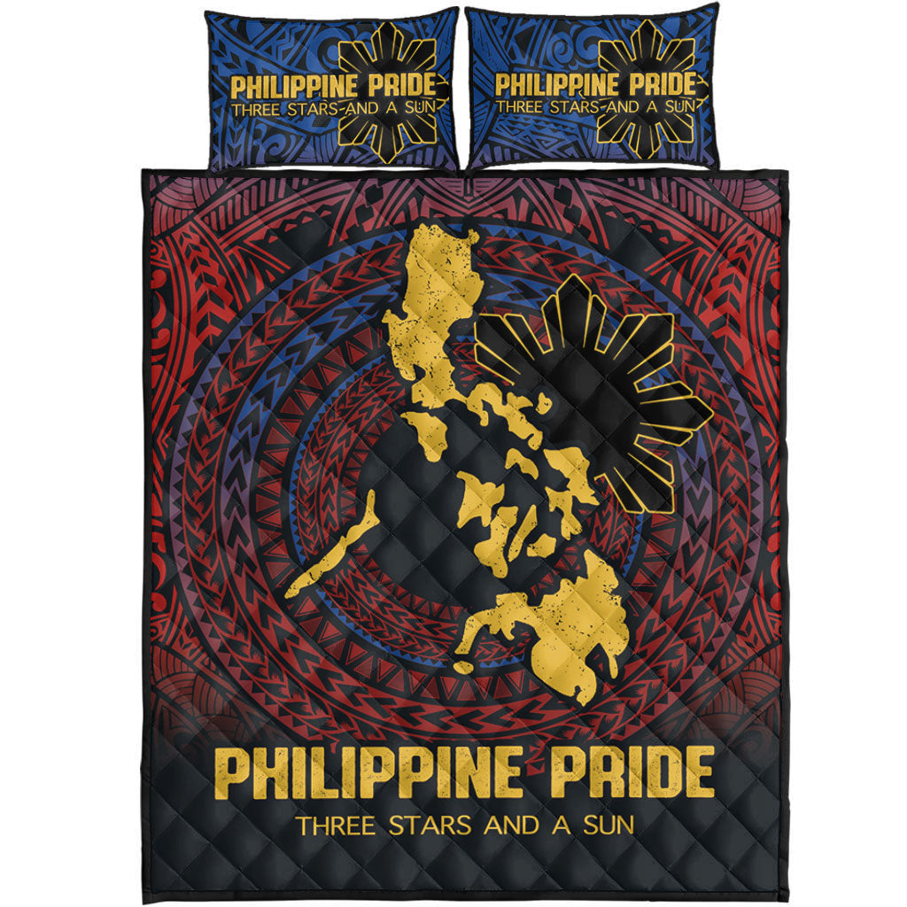 Philippines Filipinos Quilt Bed Set Philippine Pride Three Stars and A Sun