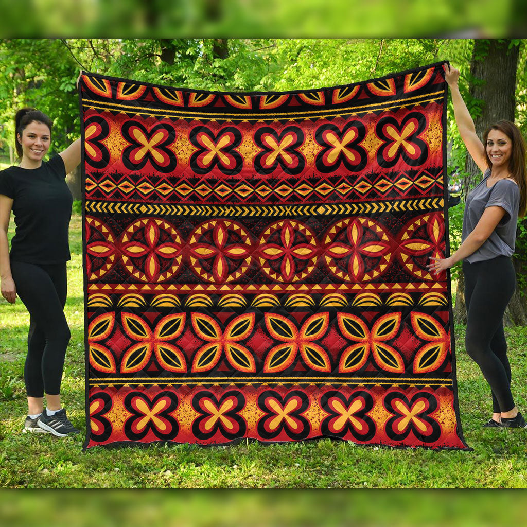 Tonga Premium Quilt Ngatu Tapa Tribal Pattern