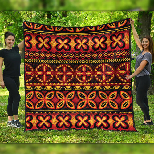 Tonga Premium Quilt Ngatu Tapa Tribal Pattern