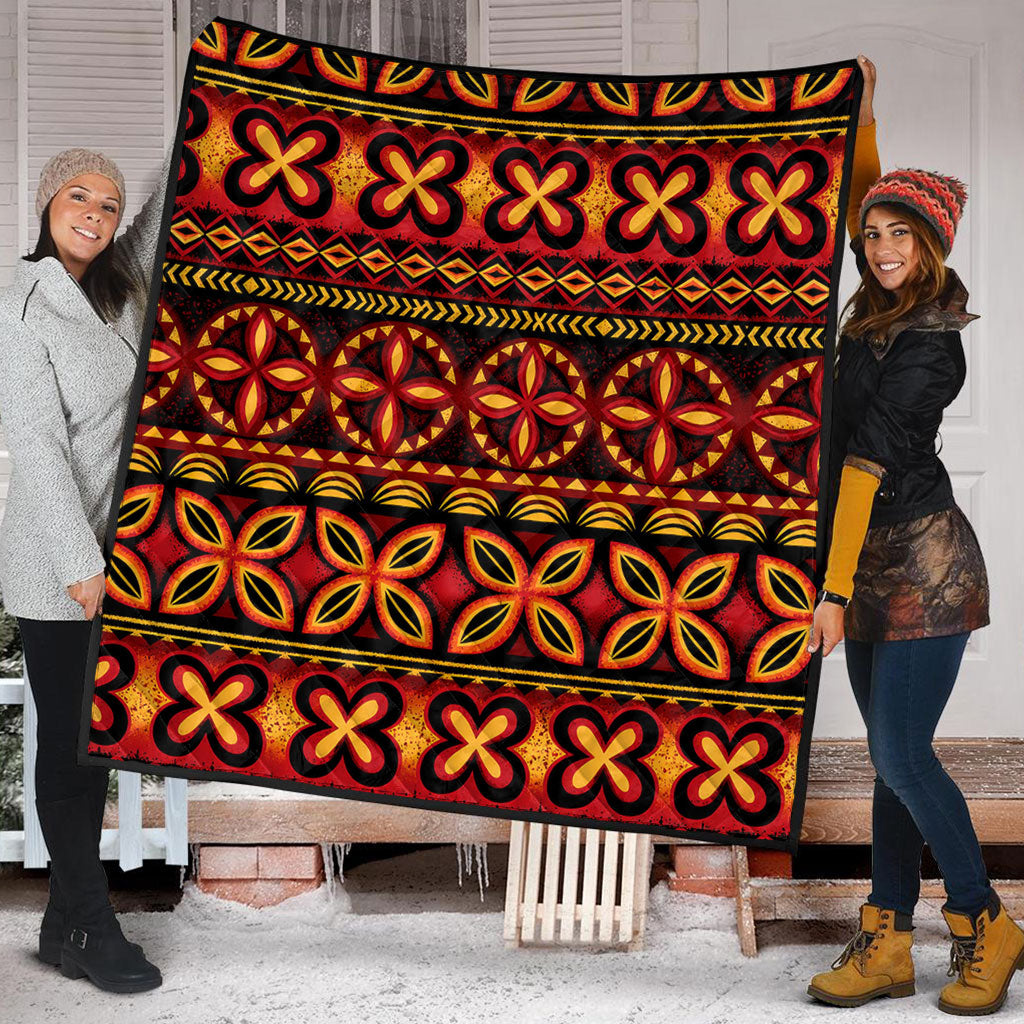 Tonga Premium Quilt Ngatu Tapa Tribal Pattern