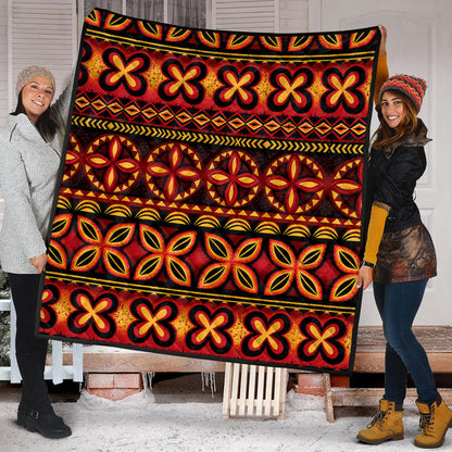 Tonga Premium Quilt Ngatu Tapa Tribal Pattern