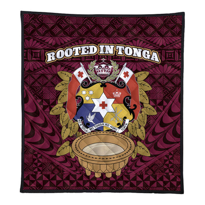 Tonga Premium Quilt Rooted In Tonga Coat Of Arms Kava Bowl Ngatu Style