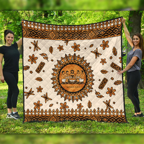 Tonga Premium Quilt Taumafa Kava Ceremony Tapa Heritage Style