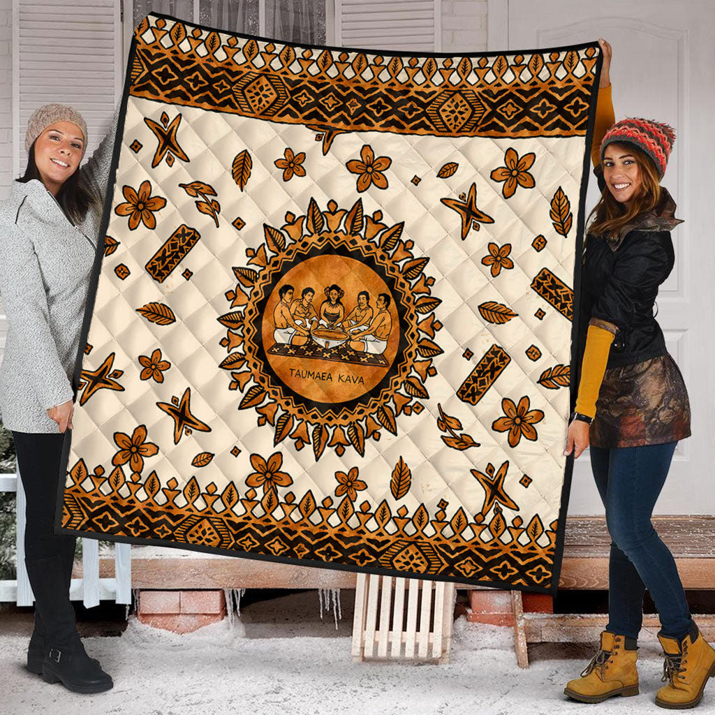 Tonga Premium Quilt Taumafa Kava Ceremony Tapa Heritage Style