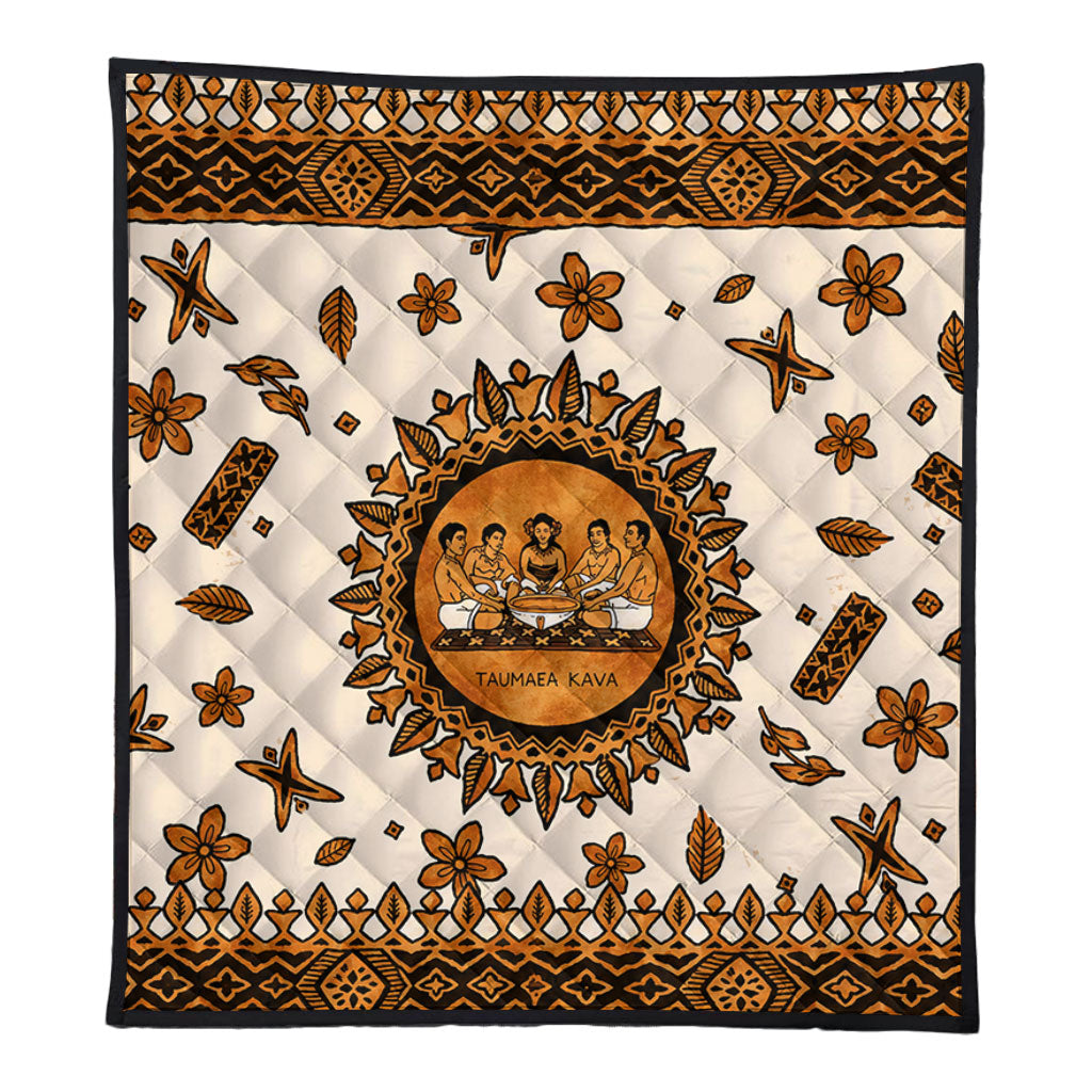 Tonga Premium Quilt Taumafa Kava Ceremony Tapa Heritage Style