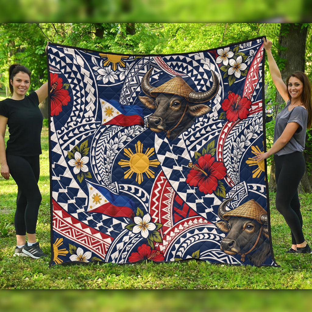 Philippines Filipinos Premium Quilt Carabao Sun Flag Floral Tribal Style
