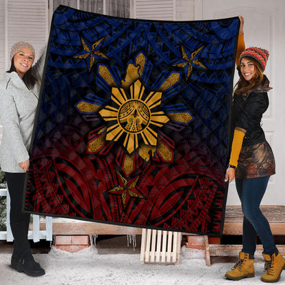 Philippines Filipinos Premium Quilt Golden Sun Islands Tribal Style