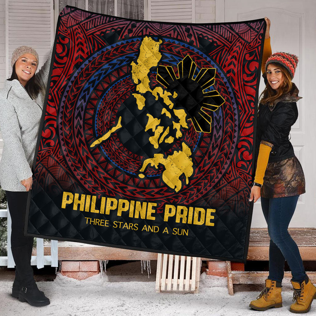 Philippines Filipinos Premium Quilt Philippine Pride Three Stars and A Sun