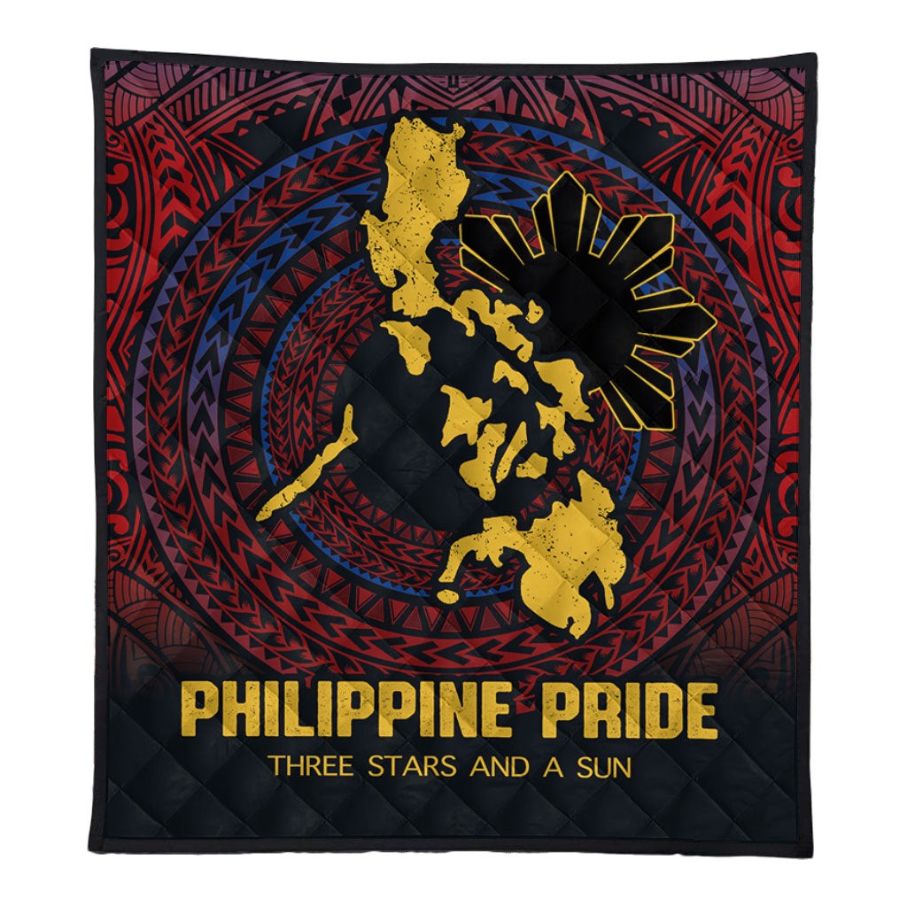 Philippines Filipinos Premium Quilt Philippine Pride Three Stars and A Sun