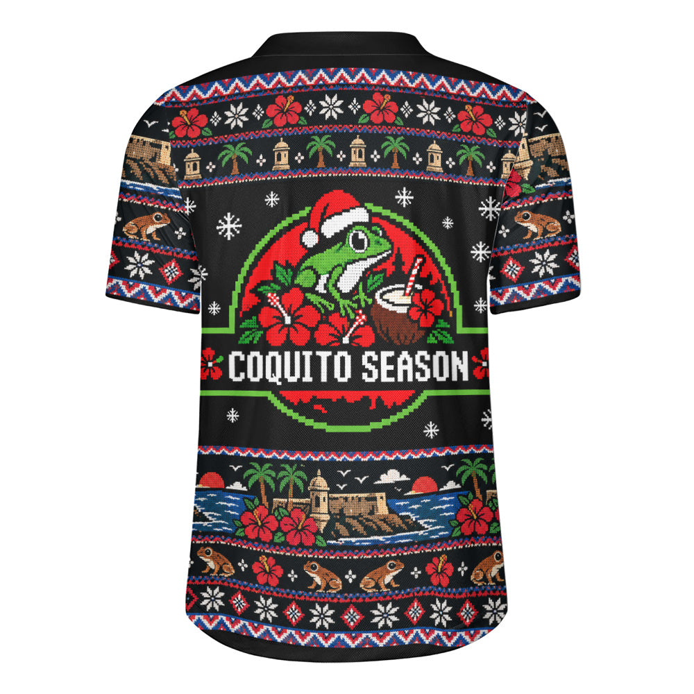 Puerto Rico Rugby Jersey Coquito Season Puerto Rico Christmas Ugly Style