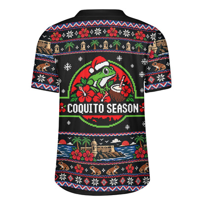 Puerto Rico Rugby Jersey Coquito Season Puerto Rico Christmas Ugly Style