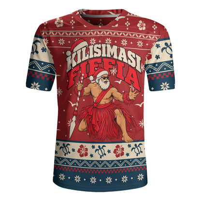 Tonga Rugby Jersey Ugly Christmas Kilisimasi Fiefia Tongan Warrior Santa