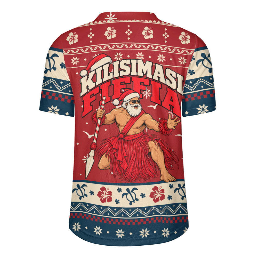 Tonga Rugby Jersey Ugly Christmas Kilisimasi Fiefia Tongan Warrior Santa