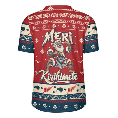 New Zealand Rugby Jersey Ugly Christmas Meri Kirihimete Maori Haka Santa