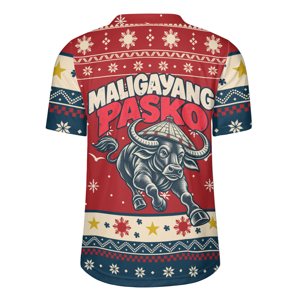 Philippines Filipinos Rugby Jersey Ugly Christmas Maligayang Pasko Filipino Carabao