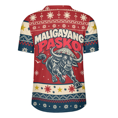Philippines Filipinos Rugby Jersey Ugly Christmas Maligayang Pasko Filipino Carabao